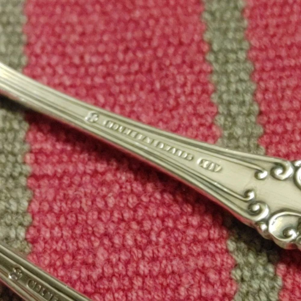 2 Antique Holmes & Edwards XIV Demitasse Spoons Silver Plate
